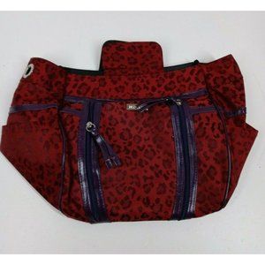 NWOT Miche Tina Demi Red & Purple Leopard Print Bag Shell
